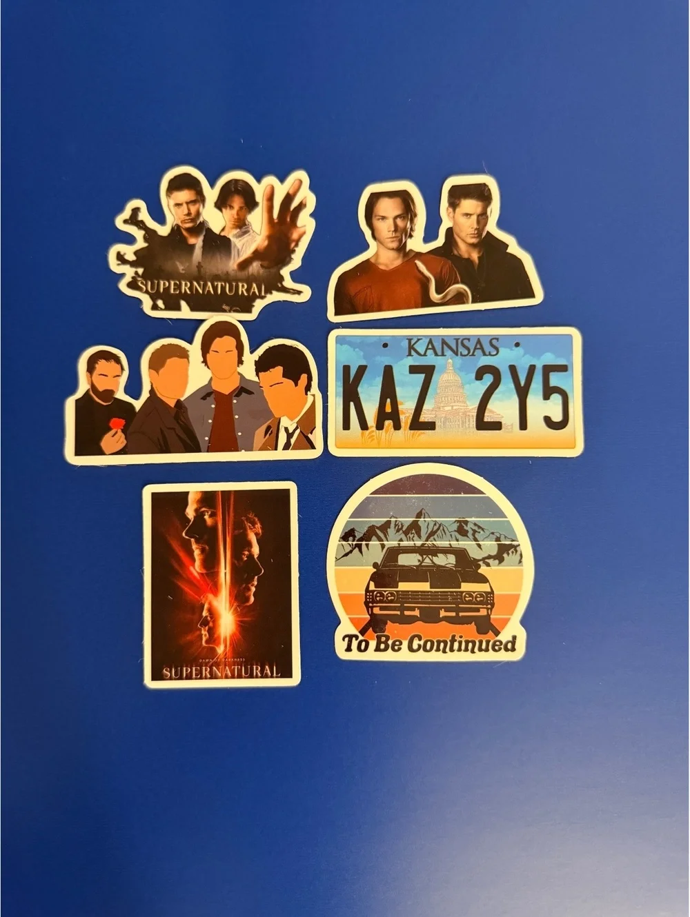 Sticker /decal set of 6. Supernatural waterproof